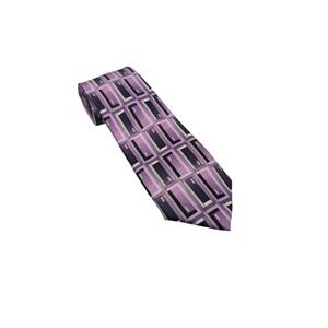 Arrow Necktie Mens Purple Geometric Abstract Rectangle Classic Polyester Tie